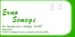 erno semegi business card